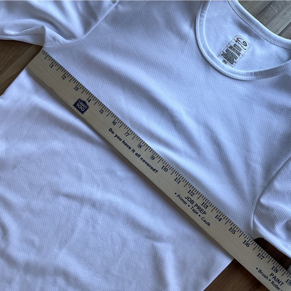 Champion DUO DRY White Long Sleeve Shirt Small - Picture 6 of 7